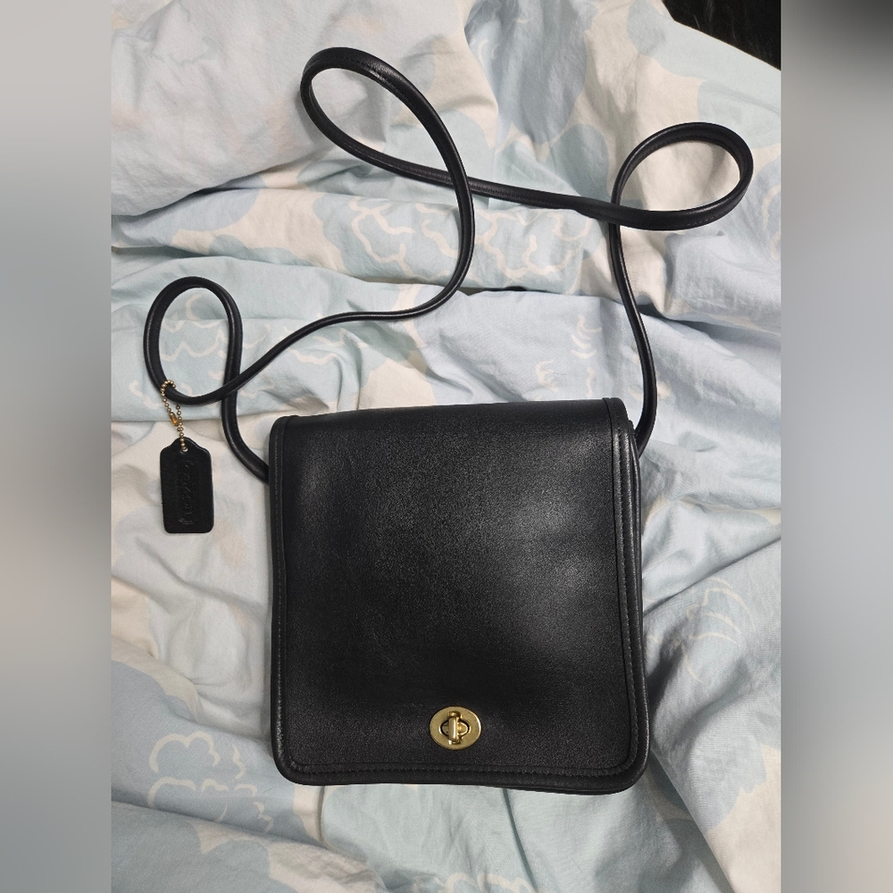 Vintage Coach Compact Bag, Black